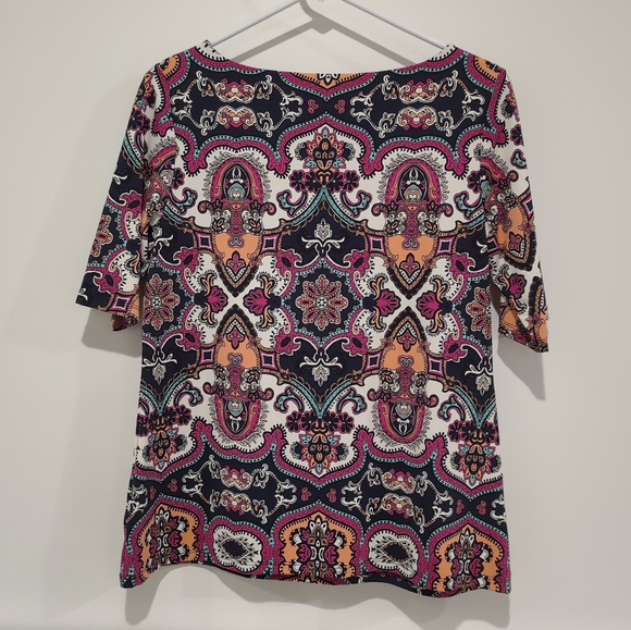 Charter Club colorful paisley patterned t-shirt - M - Picture 2 of 9